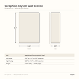 Seraphina Crystal Wall Sconce - dimensions diagram