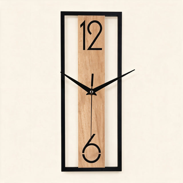 Slate Panel Wall Clock - hero product shot