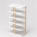 Spire Shoe Tower — hero, White 6-tier Full