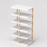 Spire Shoe Tower — hero, White 6-tier Full