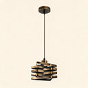 Twist Ribbon Pendant Light — black-gold texture detail