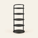 Vertex Round Shoe Rack — 5-Tier Black
