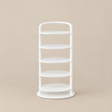 Vertex Round Shoe Rack — 5-Tier White