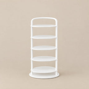 Vertex Round Shoe Rack — 5-Tier White