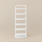 Vertex Round Shoe Rack — 6-Tier White