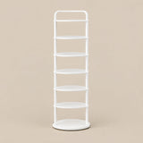 Vertex Round Shoe Rack — 7-Tier White