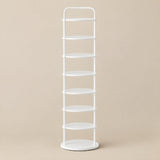 Vertex Round Shoe Rack — 8-Tier White