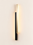 Vertical Strip Wall Sconce - hero product shot (Black + Gold)