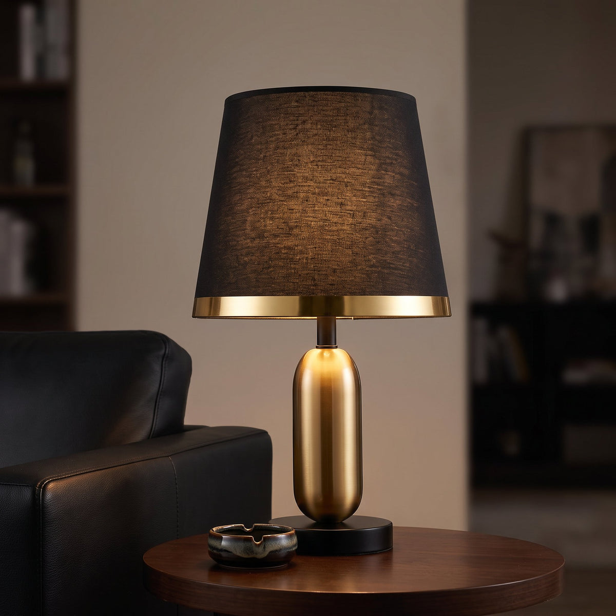 Vesper Iron Table Lamp — living room lifestyle