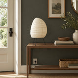 Washi Tripod Table Lamp — entryway in daylight, lamp off