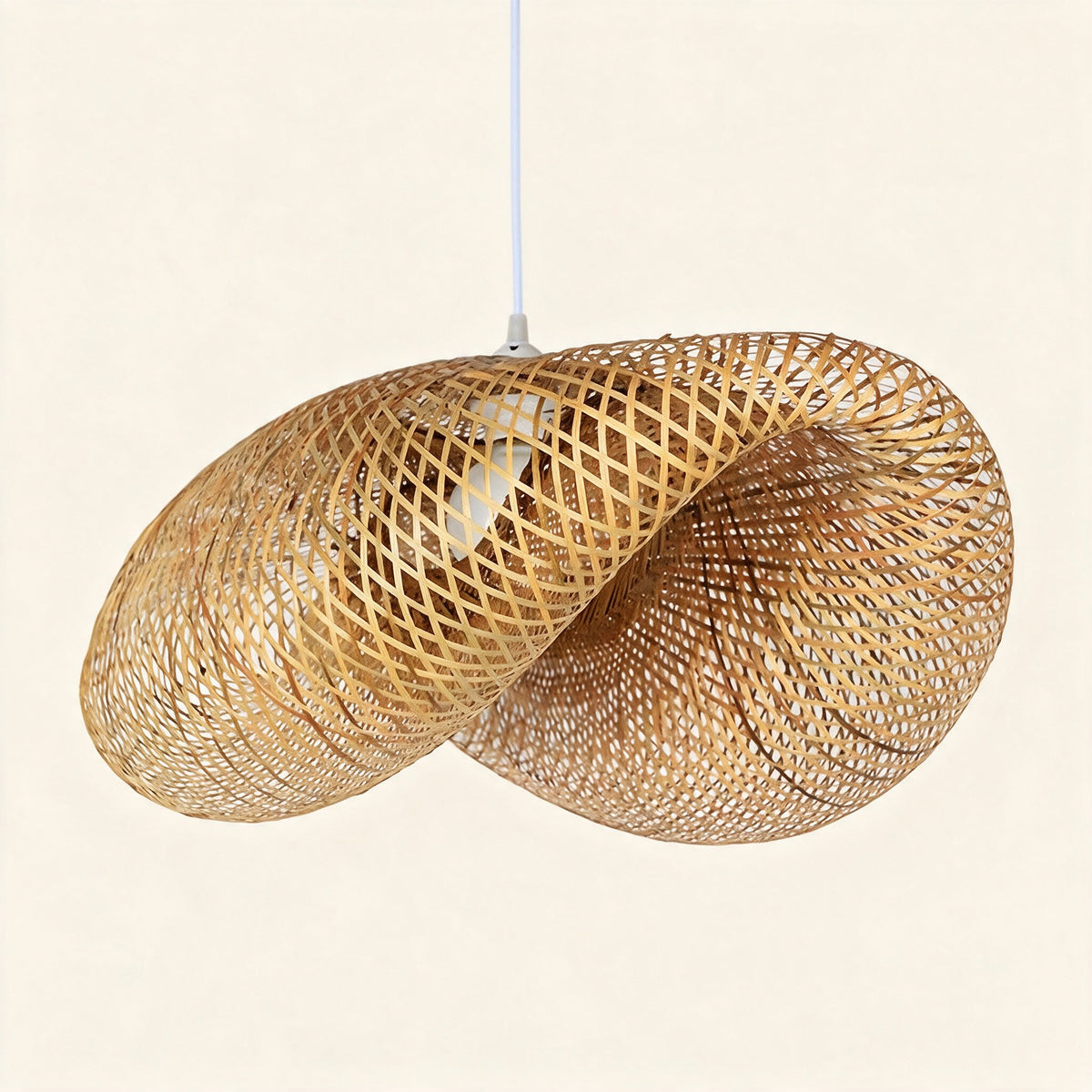 Wave Rattan Pendant Light — hero