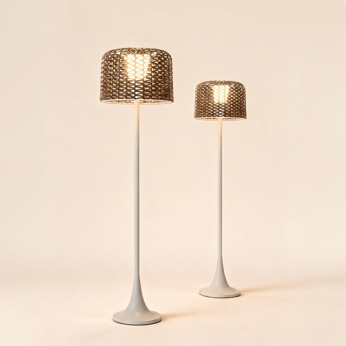 Willow Solar Floor Lamp — hero product shot (white)
