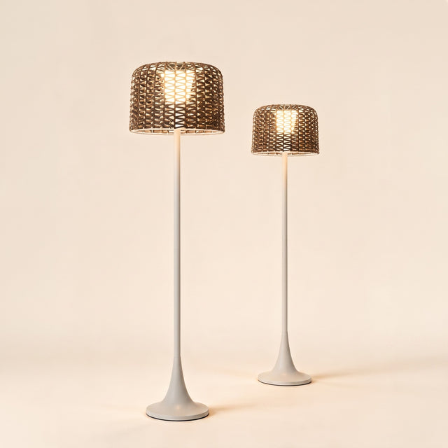 Willow Solar Floor Lamp — hero product shot (white)